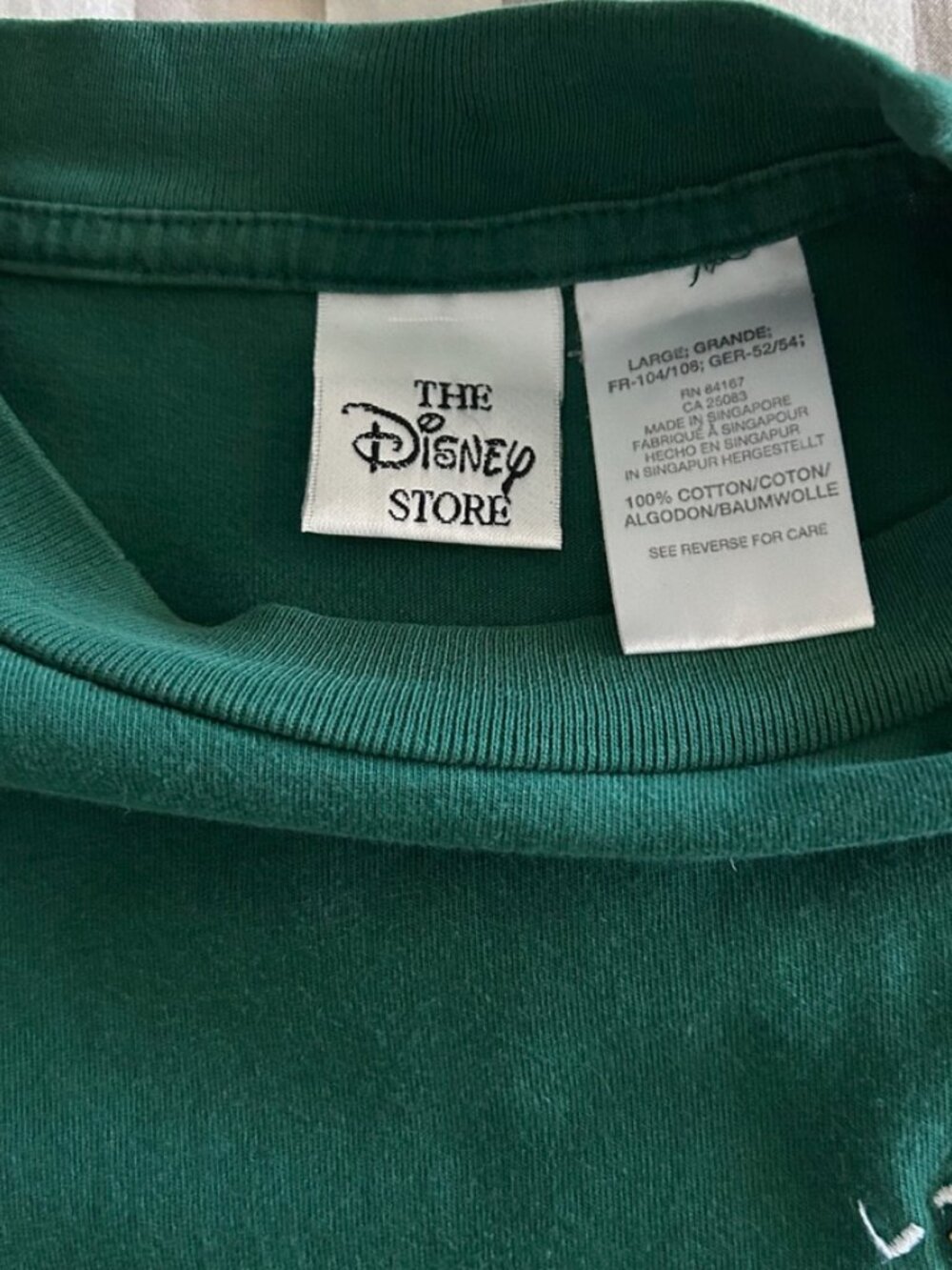 Vintage 90s Disney Goofy Embroidered Green Long Sleeve Shirt Size: L - Picture 3 of 5